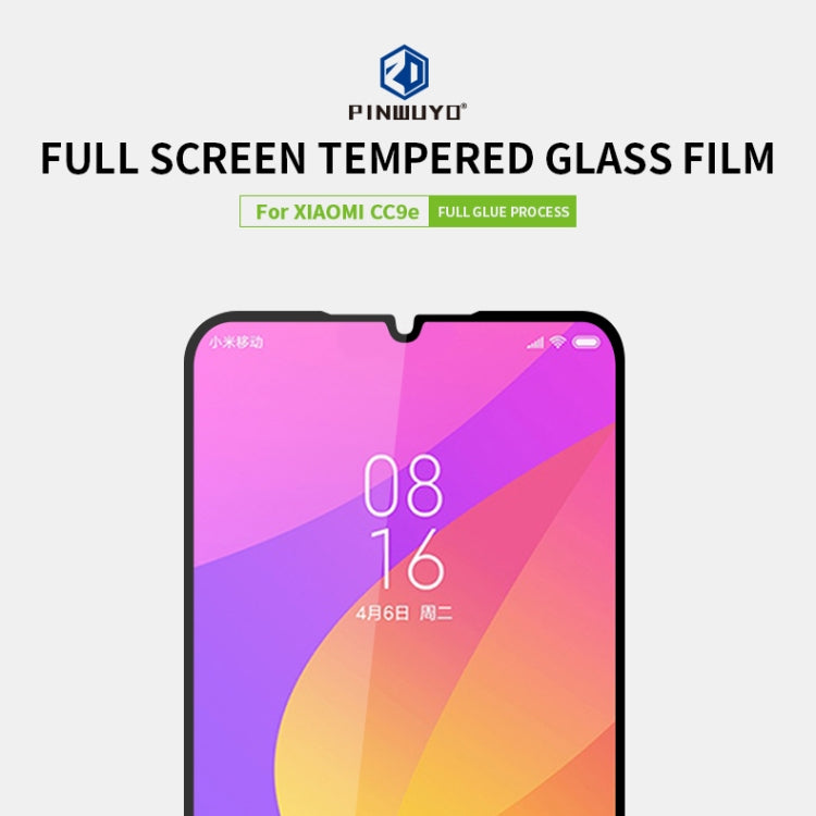 PINWUYO 9H 2.5D Full Screen Tempered Glass Film for Xiaomi Mi CC9e/A3(Black) -  by PINWUYO | Online Shopping UK | buy2fix