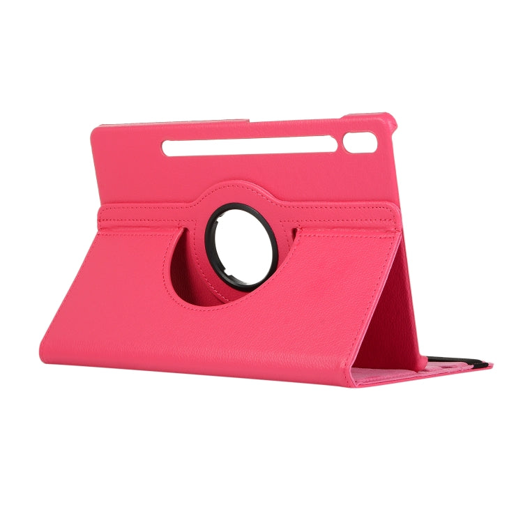 ENKAY 360 Degree Rotation Lichi Texture Leather Case with Holder for Samsung Galaxy Tab S6 10.5 T860 / T865(Rose Red) - Other Galaxy Tab PC by ENKAY | Online Shopping UK | buy2fix