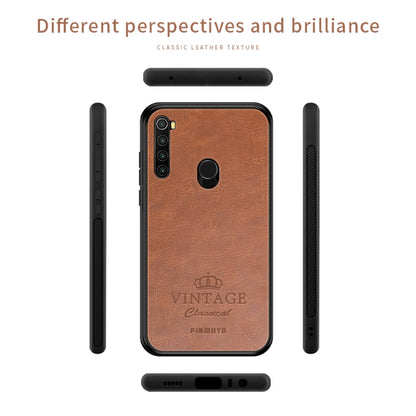 For Xiaomi RedMi Note 8 PINWUYO Pin Rui Series Classical Leather, PC + TPU + PU Leather Waterproof And Anti-fall All-inclusive Protective Shell(Brown) - Xiaomi Cases by PINWUYO | Online Shopping UK | buy2fix