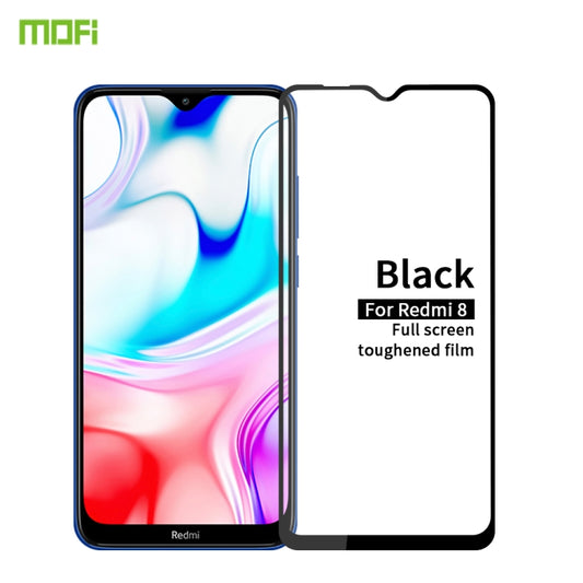 For Xiaomi RedMi 8 MOFI 9H 2.5D Full Screen Tempered Glass Film(Black) -  by MOFI | Online Shopping UK | buy2fix