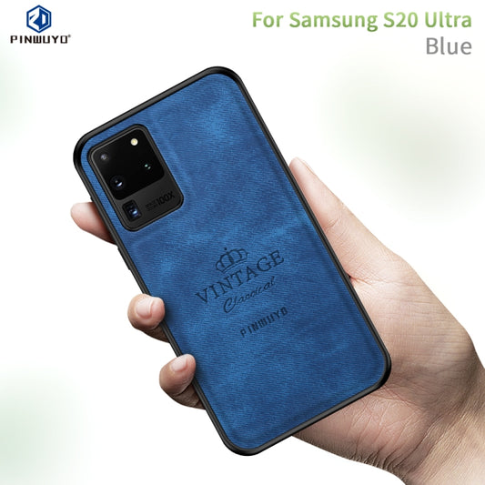 For Galaxy S20 Ultra PINWUYO Zun Series PC + TPU + Skin Waterproof And Anti-fall All-inclusive Protective Shell(Blue) - Galaxy Phone Cases by PINWUYO | Online Shopping UK | buy2fix