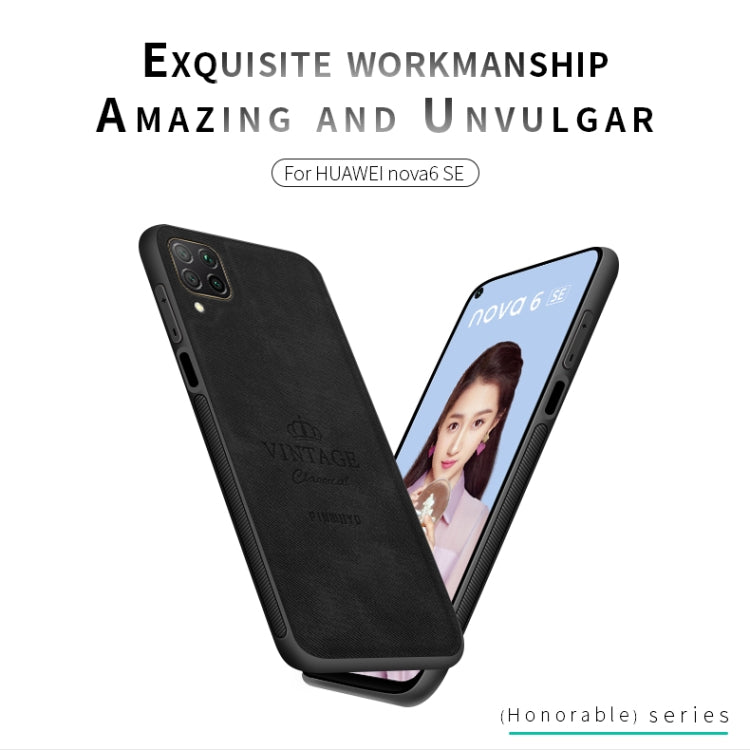 For Huawei Nova 6 SE PINWUYO Zun Series PC + TPU + Skin Waterproof And Anti-fall All-inclusive Protective Shell(Black) - Huawei Cases by PINWUYO | Online Shopping UK | buy2fix