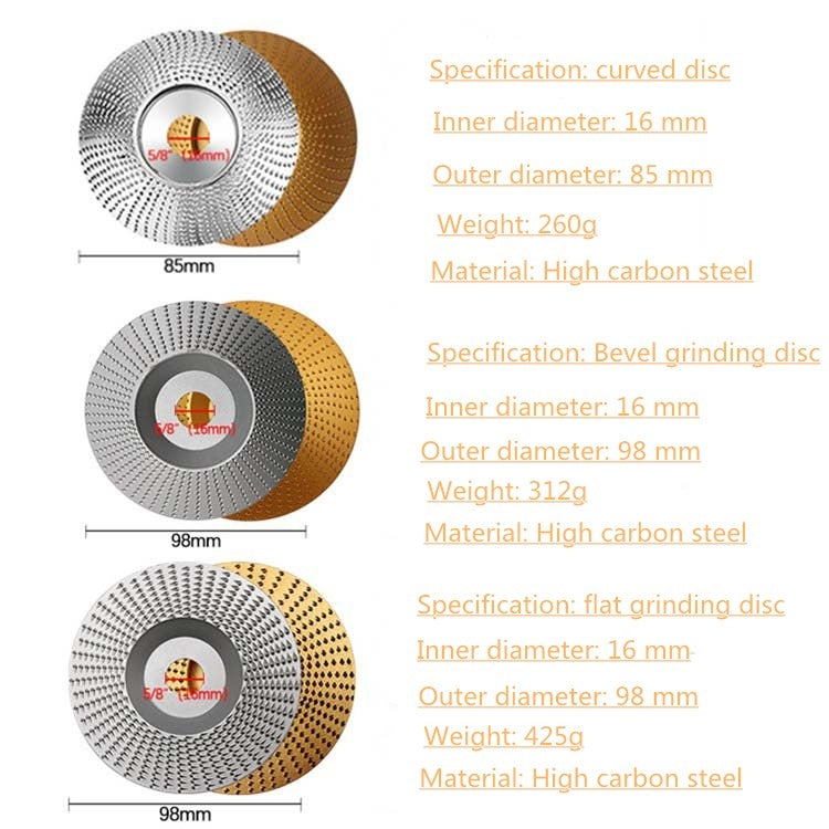 Woodworking Sanding Thorn Disk Angle Grinder Thorn Disk Plastic Grinding Disk Polishing Disk, Style:Arc(Gold) - Abrasive Tools & Accessories by buy2fix | Online Shopping UK | buy2fix