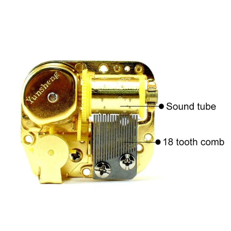 Eight-tone Gold-plated Bar Repair Parts DIY Sky City Paperback Music Box(Love Story) - Music Box by buy2fix | Online Shopping UK | buy2fix