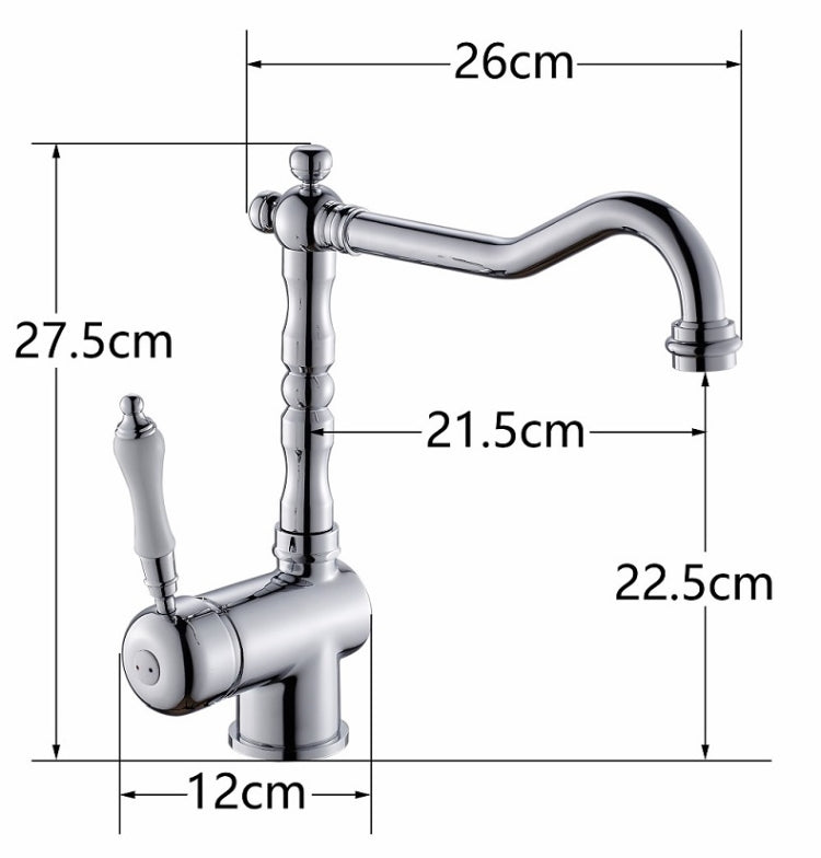 Kitchen Bathroom Faucet Hot and Cold Faucet Taps Sink Without Hose - Shower Head by buy2fix | Online Shopping UK | buy2fix