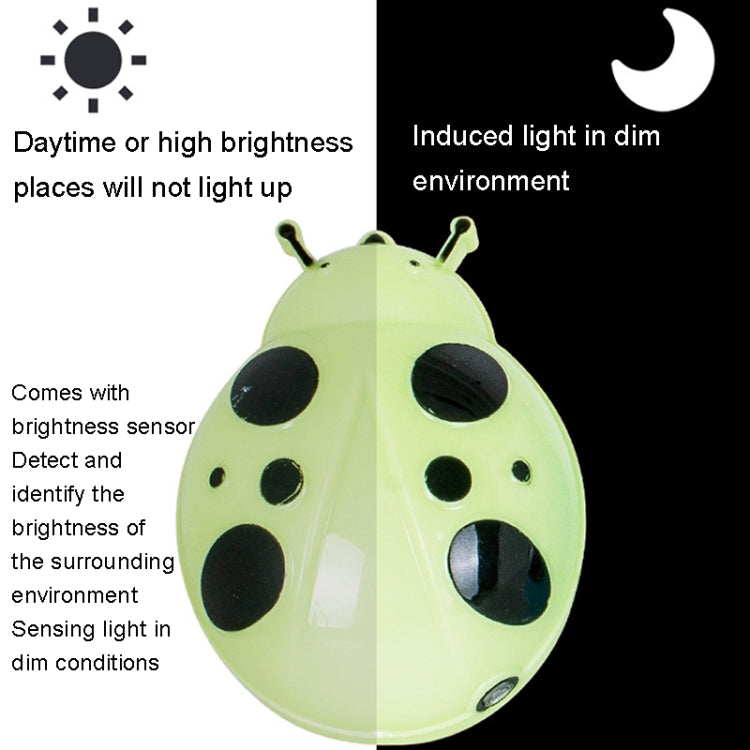 A62 Beetle Shape LED Night Light Plug-in Intelligent Light Control Sensor Light, Plug:US Plug(Red) - Sensor LED Lights by buy2fix | Online Shopping UK | buy2fix