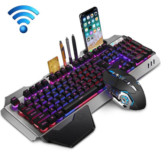 K680 Rechargeable Wireless Keyboard and Mouse Set(Black Mixed Color) - Wireless Keyboard by buy2fix | Online Shopping UK | buy2fix