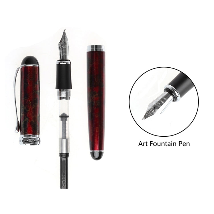 X750 Stationery Stainless Steel Fountain Pen Medium Nib Ink Pens School Oiifice Gift, Nib Size:0.5mm(Gold) - Fountain Pens by buy2fix | Online Shopping UK | buy2fix