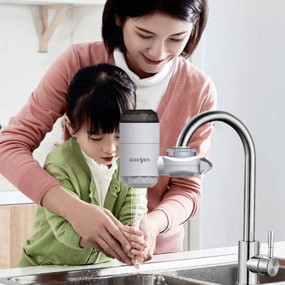 Zoosen Electric Hot Water Faucet Connection Type Instant Hot Water Faucet CN Plug, Style:White + Leak Protection - Faucets & Accessories by zoosen | Online Shopping UK | buy2fix