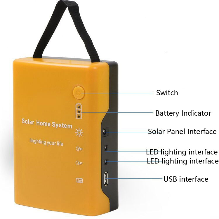 3W Solar Small System Household Multifunctional Portable Emergency Light(Red) - Solar Lights by buy2fix | Online Shopping UK | buy2fix