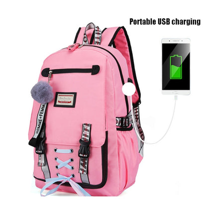 Sports and Leisure USB Charging Anti-Theft Backpack(Black) - Double-shoulder Bags by buy2fix | Online Shopping UK | buy2fix