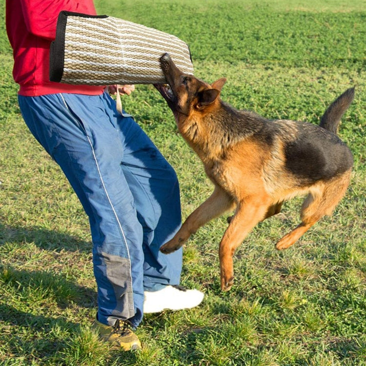 Dog Training Black-Edged Rough-Grained Jute Fluttering Sleeves Protector - Training Aids by buy2fix | Online Shopping UK | buy2fix