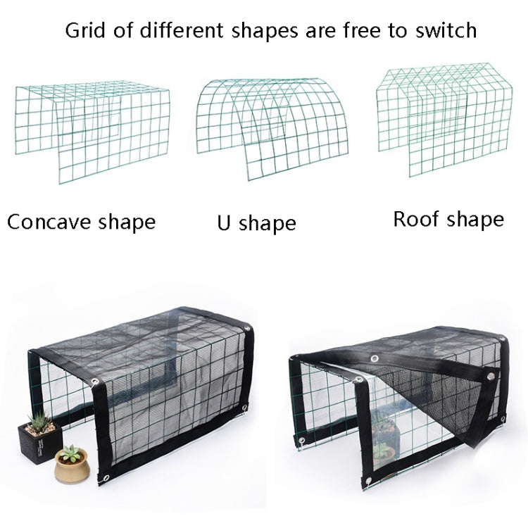 Rainproof Awning Thermal Insulation Round Wire Mesh Flower Stand Sun Shed, Specification: 50x48x36cm - Garden Netting by buy2fix | Online Shopping UK | buy2fix