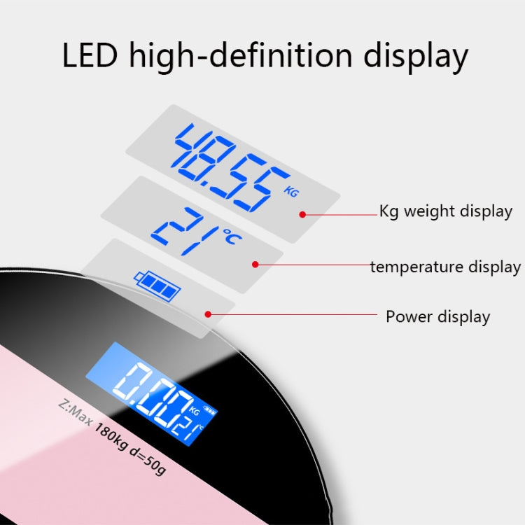 Body Weight Scale USB Home Body Fat Scale Battery Version(Black Red) - Body Scales by buy2fix | Online Shopping UK | buy2fix