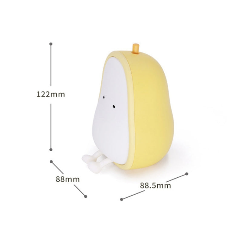 Pear Shape Night Light Silicone Soft Bedroom Warm Light LED Night Light(Warm White Light) - Night Lights by buy2fix | Online Shopping UK | buy2fix