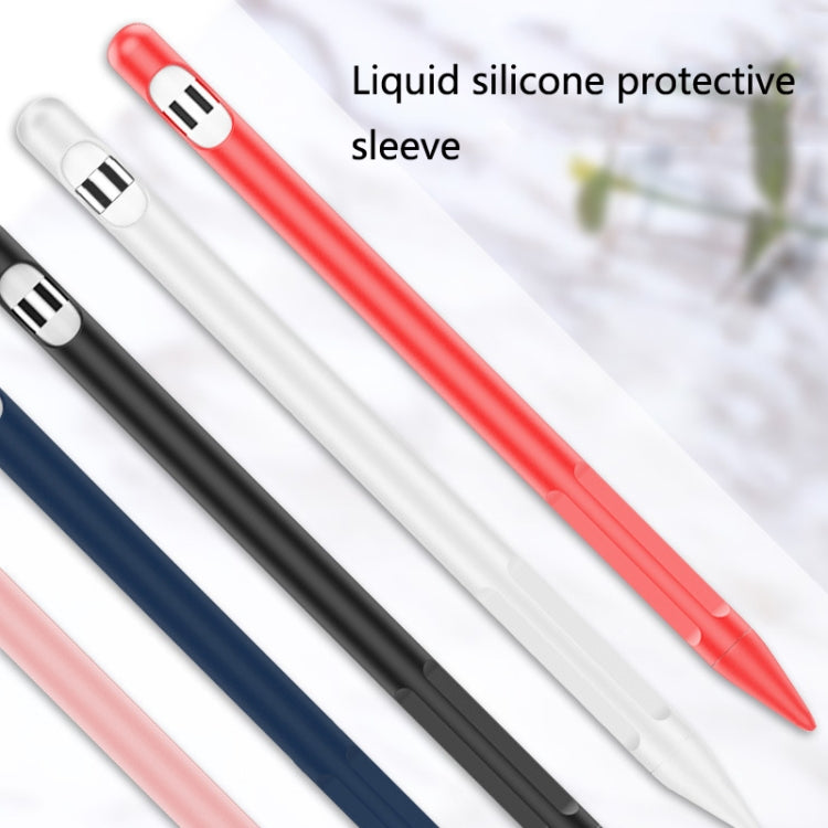 2 Sets 4 In 1 Stylus Silicone Protective Cover + Anti-Lost Rope + Double Pen Nip Cover Set For Apple Pencil 1(Business Gray) - Pencil Accessories by buy2fix | Online Shopping UK | buy2fix