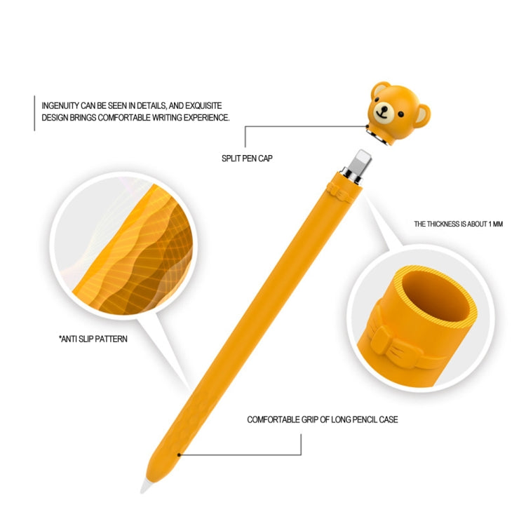 Cartoon Silicone Capacitive Pen Non-Slip And Anti-Drop Protective Cover For Apple Pencil 1(Deer) - Pencil Accessories by buy2fix | Online Shopping UK | buy2fix