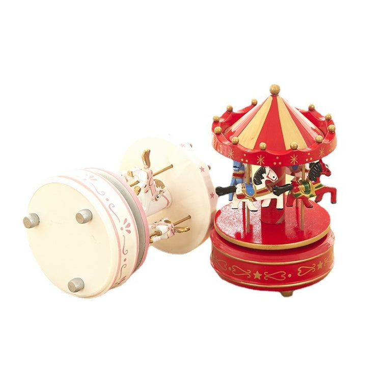 Sky City Carousel Clockwork Music Box Couples Birthday Gift(K0233 Dot Red) - Music Box by buy2fix | Online Shopping UK | buy2fix