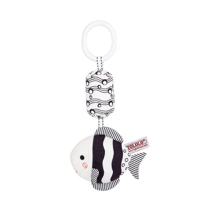 TOLOLO T168231-4 Newborn Bed Bell Early Education Toy Visually Inspires Black And White Wind Chimes Baby Bed Hanging(4B Striped Fish) - Baby Toys by buy2fix | Online Shopping UK | buy2fix