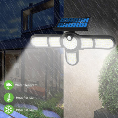 Garden Solar Wall Light Outdoor Waterproof Lawn Light Landscape Corridor Small Street Light, Spec: 5-Head 172 LED - Solar Lights by buy2fix | Online Shopping UK | buy2fix