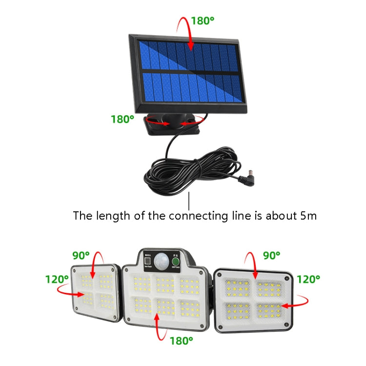 134 LED Solar Split Type Courtyard Lamp Outdoor Waterproof Corridor Garden Human Body Sensing Street Light - Solar Lights by buy2fix | Online Shopping UK | buy2fix