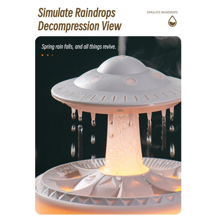 UFO Water Drop Aromatherapy Humidifier Desktop Remote Control Diffuser, Plug: AU Plug(White) - Air Purifiers & Accessories by buy2fix | Online Shopping UK | buy2fix