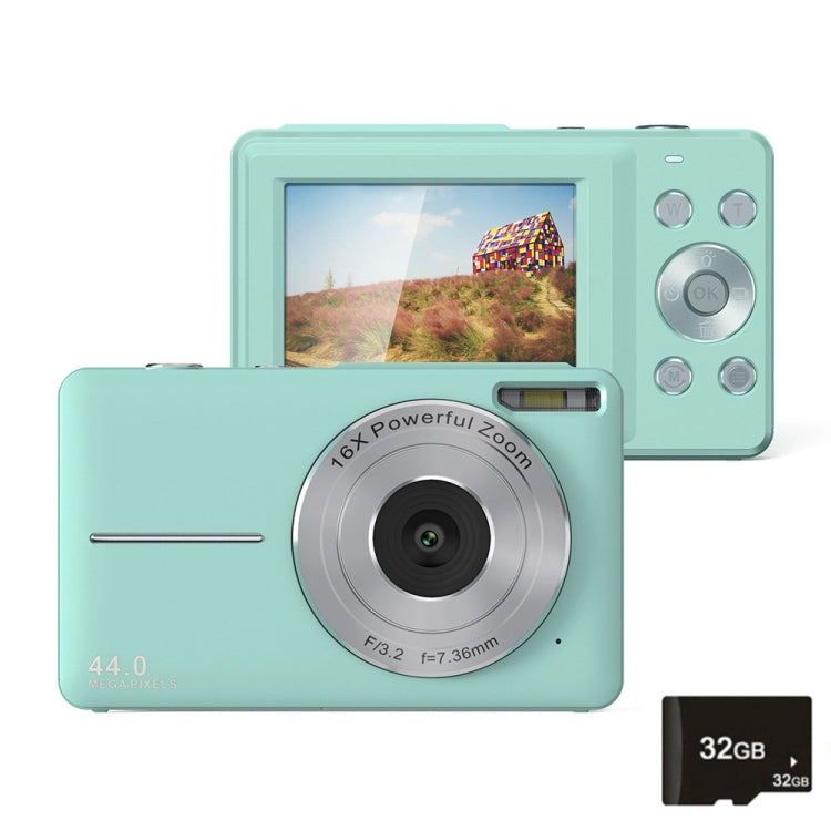 DC403L-AF 2.4-Inch 16X Zoom HD Digital Camera Mini Children Photography Camera AU Plug(Green+32G) - Children Cameras by buy2fix | Online Shopping UK | buy2fix