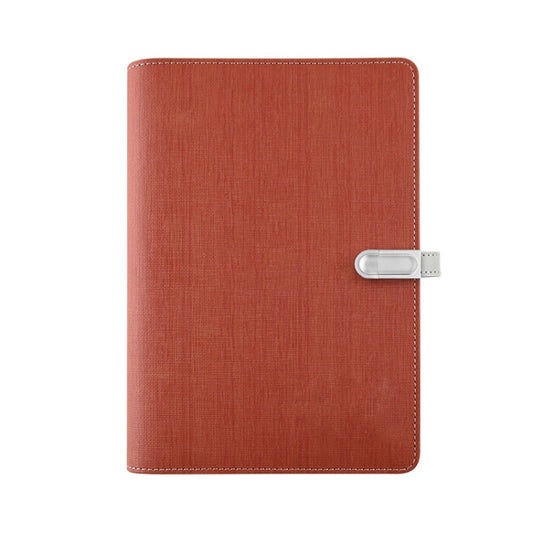 A5 Three-Dimensional Leather Pattern Notebook Set With 16GB U Disk, Specification: U Disk Style(Brown) - Notebooks by buy2fix | Online Shopping UK | buy2fix