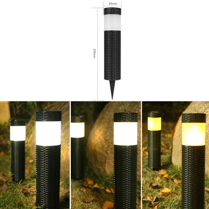 Solar LED Outdoor Waterproof Cylinder Lawn Light, Style: Simulation Flame - Solar Lights by buy2fix | Online Shopping UK | buy2fix