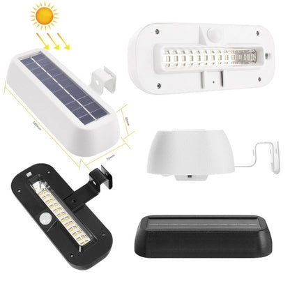 12 LED Solar Outdoor Waterproof Body Sensor Wall Light(Black Shell-White Light) - Solar Lights by buy2fix | Online Shopping UK | buy2fix