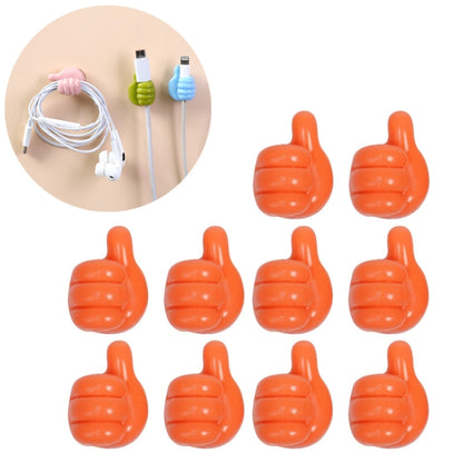 10 PCS Handy Holder Cable Organizer Household Convenience Clip(Orange) - Cable Organizer by buy2fix | Online Shopping UK | buy2fix