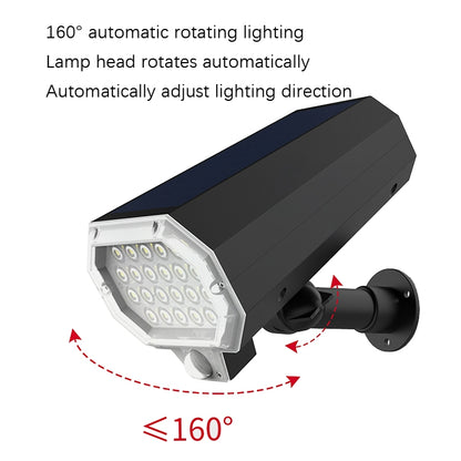 F1 Solar LED Sensor Rotate Wall Light Simulation Monitoring - Solar Lights by buy2fix | Online Shopping UK | buy2fix