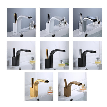 Bathroom All Copper Basin Hot And Cold Water Faucet, Specification: Black Gold - Faucets & Accessories by buy2fix | Online Shopping UK | buy2fix