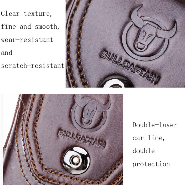 BULL CAPTAIN  Leather Multifunctional Waist Bag For Men(Brown-04) - Wallets by BULL CAPTAIN | Online Shopping UK | buy2fix