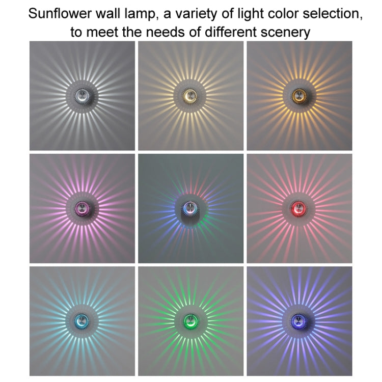 LED Aluminum Aisle Light Sunflower Corridor Lamp Decorative Light, Power source: Visible Installation 3W(Purple) - Novelty Lighting by buy2fix | Online Shopping UK | buy2fix
