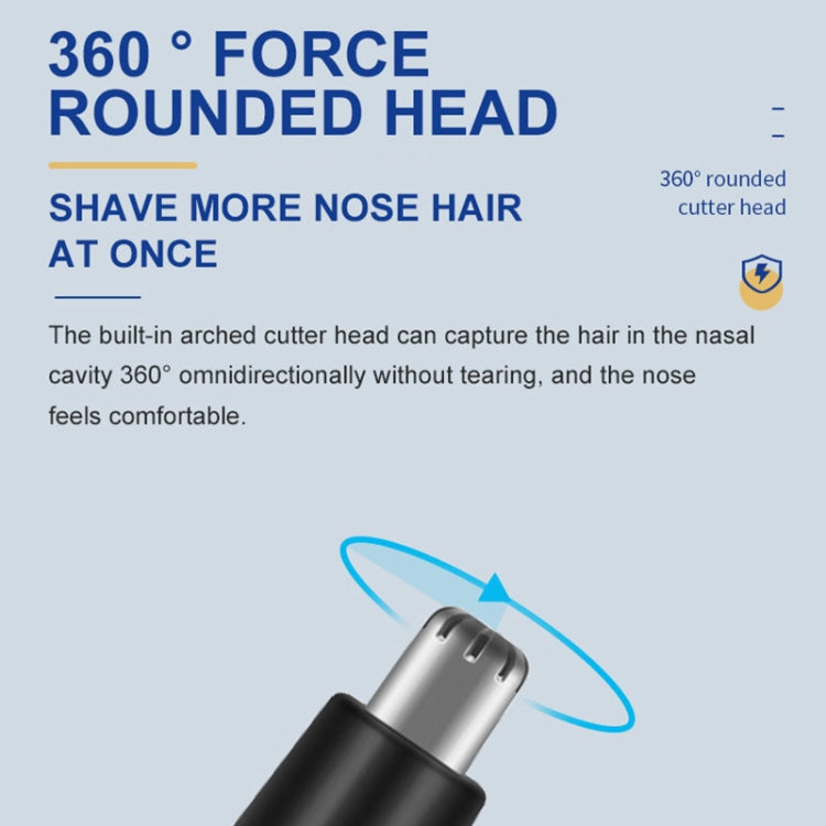 SPORTSMAN Metal Aluminum Tube Body Rechargeable Nose Hair Device, Style: Sideburns 2 In 1(Light Blue) - Electric Shavers by buy2fix | Online Shopping UK | buy2fix