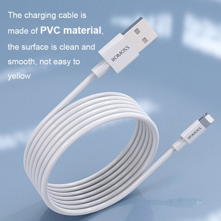 ROMOSS CB12 2.4A Mobile Phone USB Charging Data Cable for iPhone, Length: 1m - Normal Style Cable by ROMOSS | Online Shopping UK | buy2fix