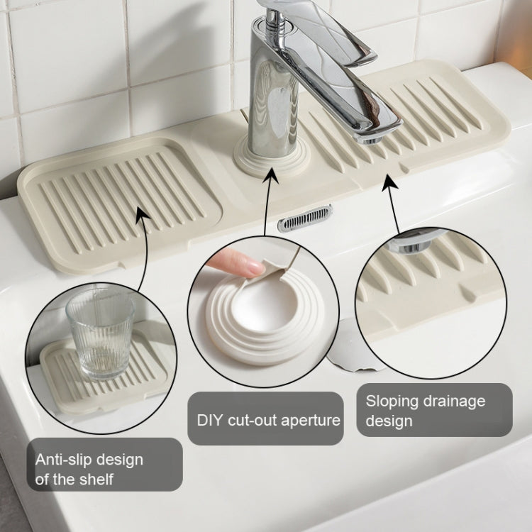 Faucet Silicone Draining Mat Anti-splash Kitchen Sink Non-slip Soap Mat, Size: Large(Ink Green) - Shelf by buy2fix | Online Shopping UK | buy2fix