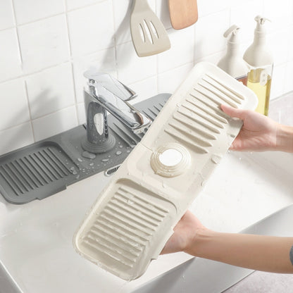 Faucet Silicone Draining Mat Anti-splash Kitchen Sink Non-slip Soap Mat, Size: Large(Ink Green) - Shelf by buy2fix | Online Shopping UK | buy2fix