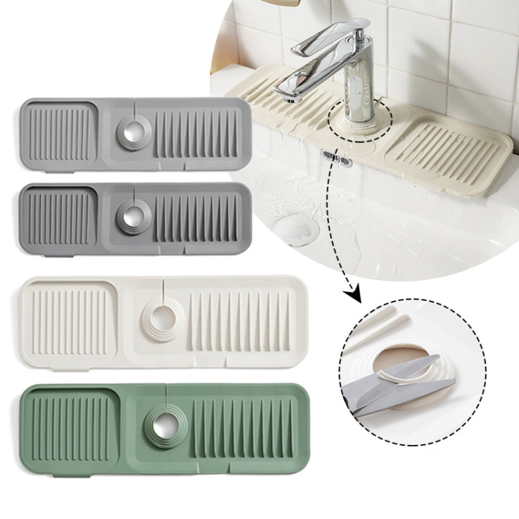 Faucet Silicone Draining Mat Anti-splash Kitchen Sink Non-slip Soap Mat, Size: Extra Large(Light Gray) - Shelf by buy2fix | Online Shopping UK | buy2fix