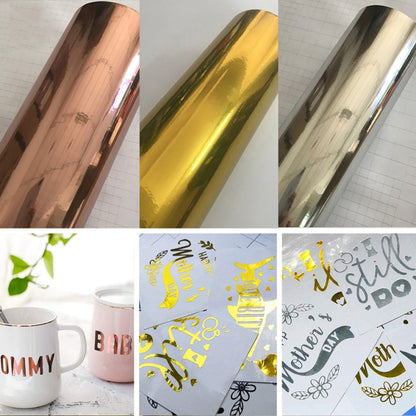 30cm x 150cm Glossy Metal Self Adhesive Vinyl Film DIY Cup Sticker Car Sticker, Color: Gold - Decorative Sticker by buy2fix | Online Shopping UK | buy2fix