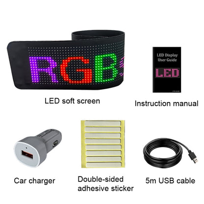 S3296RGB 672x218mm Car LED Flexible Display Cell Phone APP Control Bluetooth Connection - Car Monitor by buy2fix | Online Shopping UK | buy2fix