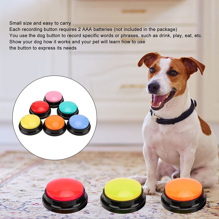 Pet Communication Button Dog Vocal Box Recording Vocalizer, Style: Recording Model(Lake Blue) - Training Aids by buy2fix | Online Shopping UK | buy2fix