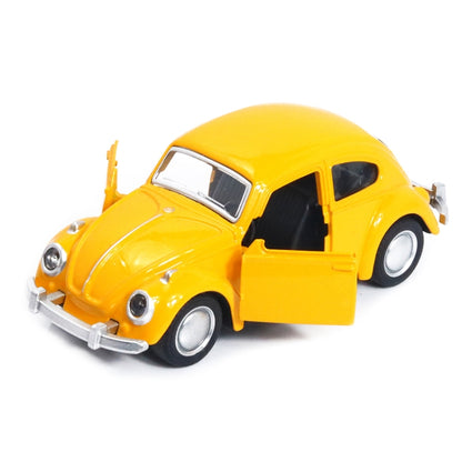 1:36 Beetle Classic Car Open Door Alloy Car Model Pull Back Children's Toy Car(Yellow) - Model Toys by buy2fix | Online Shopping UK | buy2fix