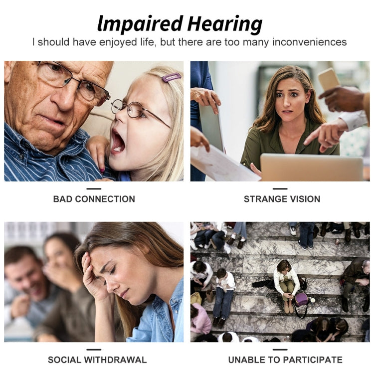 AN127 Invisible In-Ear Hearing Aid Sound Amplifier For The Elderly And Hearing Impaired(Black Left Ear) - Hearing Aids by buy2fix | Online Shopping UK | buy2fix