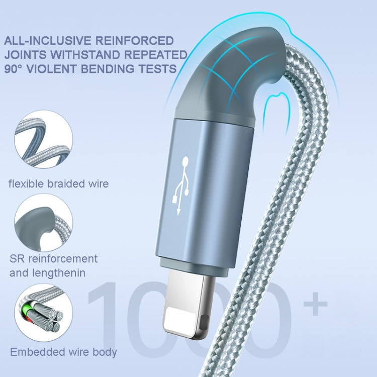 ROMOSS CB25 3 In 1 3.5A  8 Pin + Micro USB + Type C/USB-C Cable 1m(Rose Gold) - Multifunction Cable by ROMOSS | Online Shopping UK | buy2fix