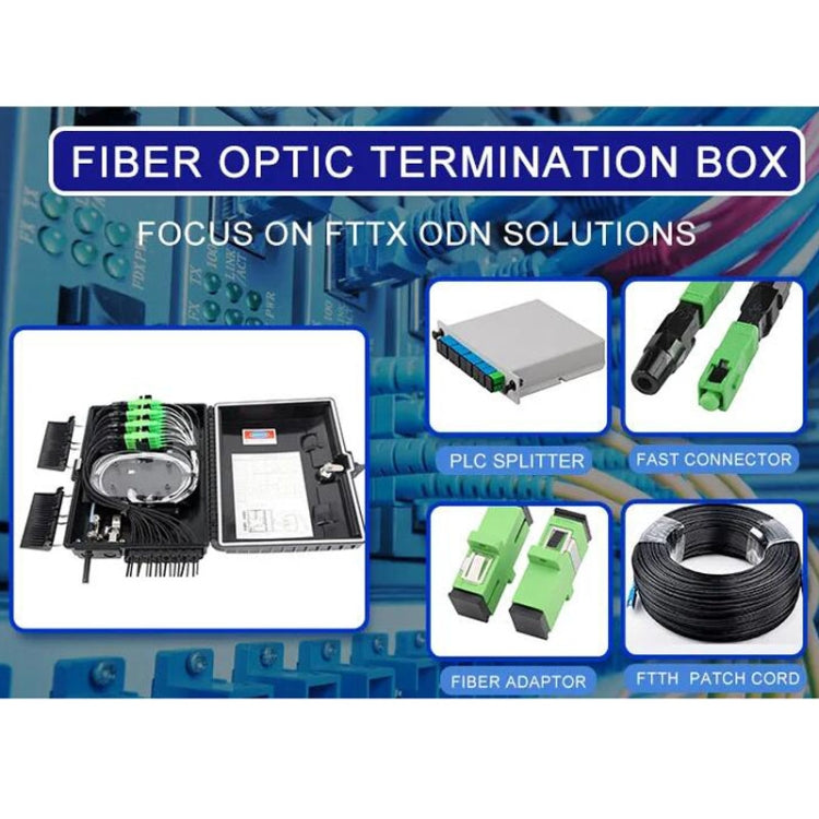 FTTH Distribution Box with 16 PLC Splitter Can Hold Up to 16 Subscribers Drop Cable - Audio Optical Cables by buy2fix | Online Shopping UK | buy2fix