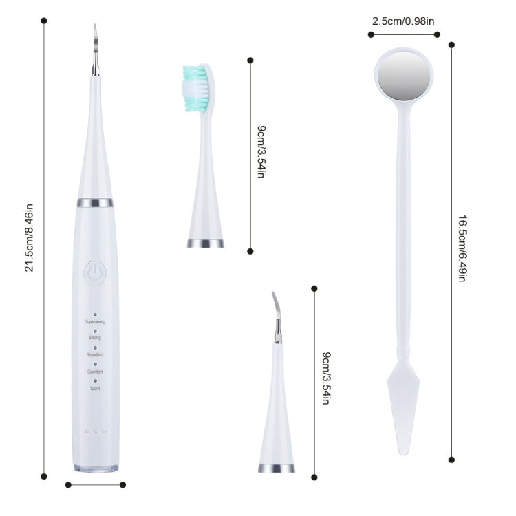 Electric Dental Scaler Accessories Replacement Head, Color: 5pcs Toothbrush Head White - Replacement Brush Heads by buy2fix | Online Shopping UK | buy2fix