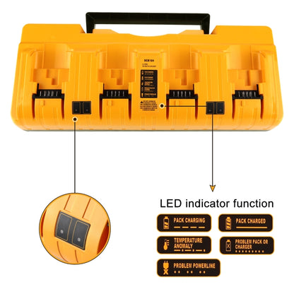 DCB104 Portable Fast Charger 12V-20V Electric Tool Lithium Battery Charger, For Dewalt DCB127 / DCB200 / DCB205 / DCB206, Plug: US - Electric Saws & Accessories by buy2fix | Online Shopping UK | buy2fix