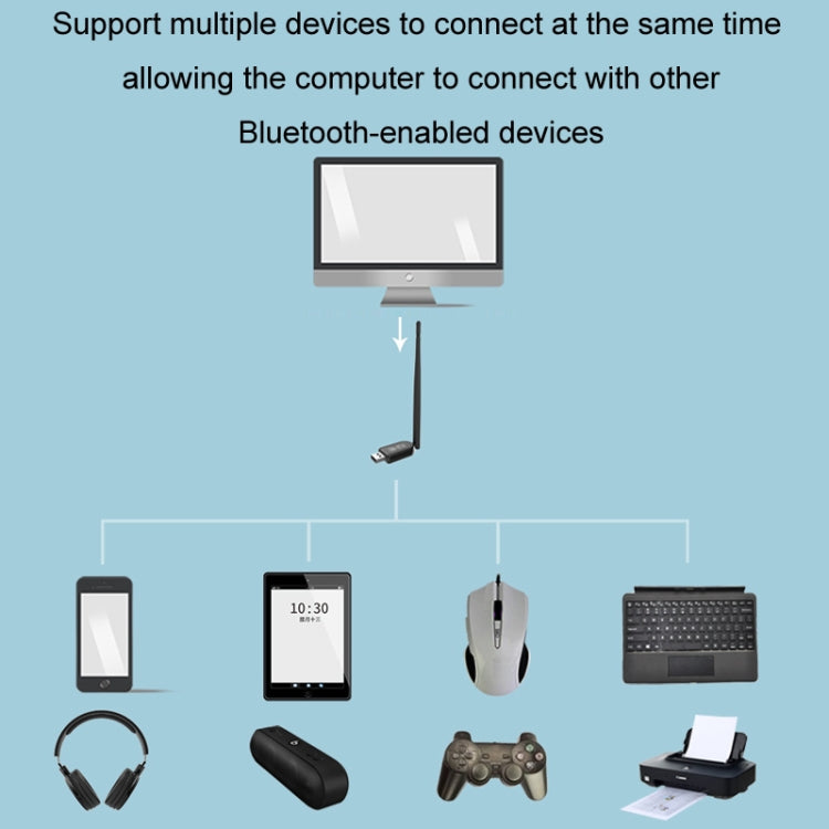 USB Bluetooth 5.1 Computer Adapter 100 Meters Receiving Transmitter - Bluetooth Dongle by buy2fix | Online Shopping UK | buy2fix